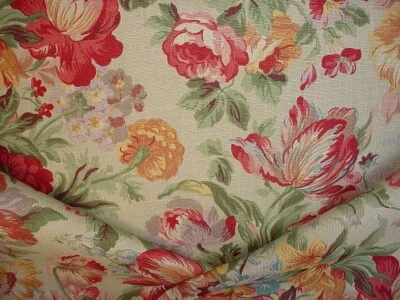 24-5/8Y Lee Jofa 2005179 Kingsworthy in Ruby/Mint Upholstery Drapery Fabric - Image 1 of 4
