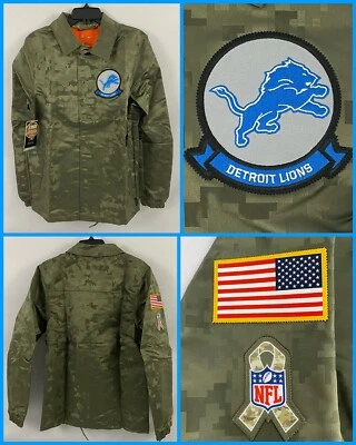 NWT Men's Detroit LIONS Military Appreciation CAMOUFLAGE Jacket Coat - Small - Image 1 of 4