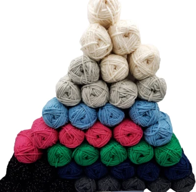 Häkelgarn mit Lurexfaden   Strickgarn Glitzerwolle   Mützenwolle -40x50gr - Bild 1 von 4