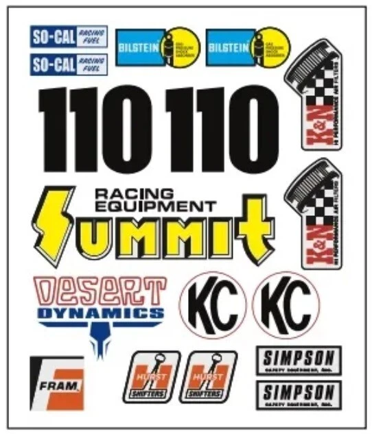 Team Associated Vintage RC10 Classic Replacement Boxart Decal Sheet - Image 1 of 1
