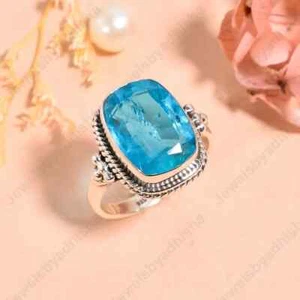 Apatite Ring*925 Sterling Silver Band& Statement Ring Handmade Ring All Size - Picture 1 of 9