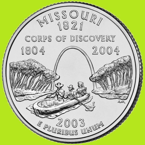 2003 D Missouri State Quarter Statehood Denver ~ Uncirculated 2nd Cover