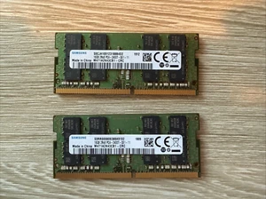 Samsung 32GB RAM Kit (2x 16GB) 2Rx8 PC4-2400T Laptop Memory M471A2K43CB1-CRC - Afbeelding 1 van 1