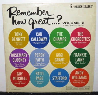 REMEMBER HOW GREAT VOLUME 2 TONY BENNETT CAB CALLOWAY (VG+) 69408 VINYL RECORD - Image 1 of 4