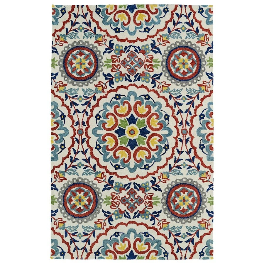 Kaleen Rugs GLB08 Global Inspiration Area Rug, Ivory, 2'x3' - GLB08-01-23 - Image 1 of 1