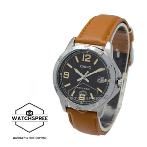 Casio Men's Analog Leather Watch MTPV004L-1B2 - Picture 1 of 1