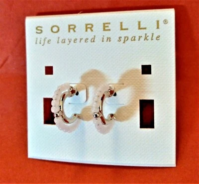 * 新 * & * 已退回 * ~ Sorrelli ~ " SUNRISE " ~ "SEERSUCKER" ~ 耳环 ~ 白色 — 第 1/4 张图片
