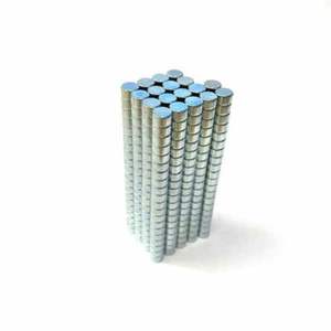 100x N48SH 5mm x 3mm 150°C Neodymium Disc Magnets ZINC coated High Temperature - Picture 1 of 2