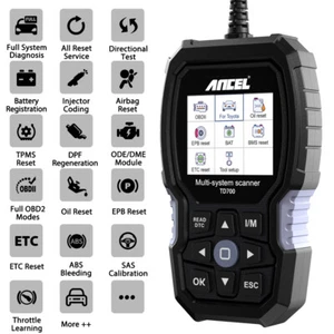 ANCEL TD700 OBD2 Scanner All System Code Reader Tool TPMS DPF Oil Fit for Toyota - Bild 1 von 11