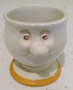 Vintage Carlton Ware pottery egg cup The Mustard Shop Norwich smiley face - Picture 1 of 7