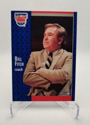 1991-92 Fleer Basketball Bill Fitch Coach New Jersey Nets #132 - Image 1 of 2