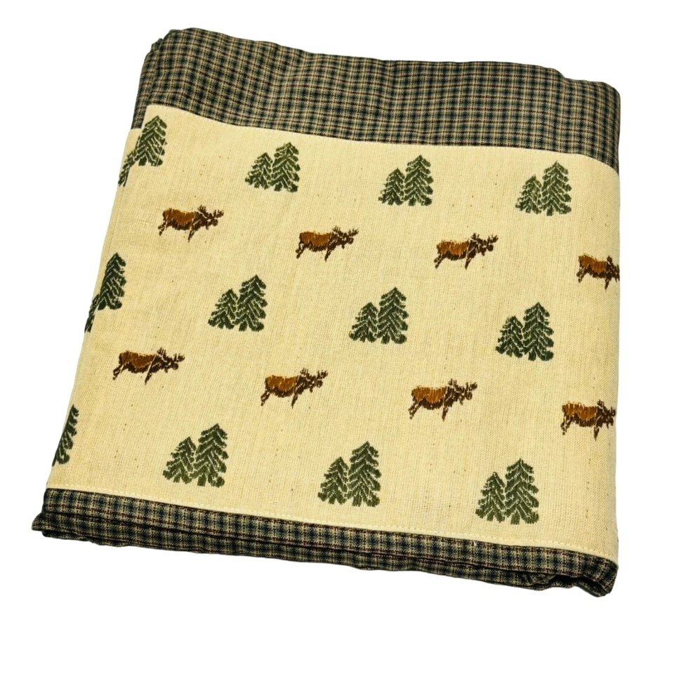 Cortina de ducha Park Designs Northern Exposure Moose 100 % algodón patrón retirado Foto 1 de 3