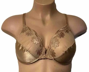 Sujetador Christian Dior íntimo vintage años 80 dorado talla 38D encaje con aros sin forro - Imagen 1 de 9
