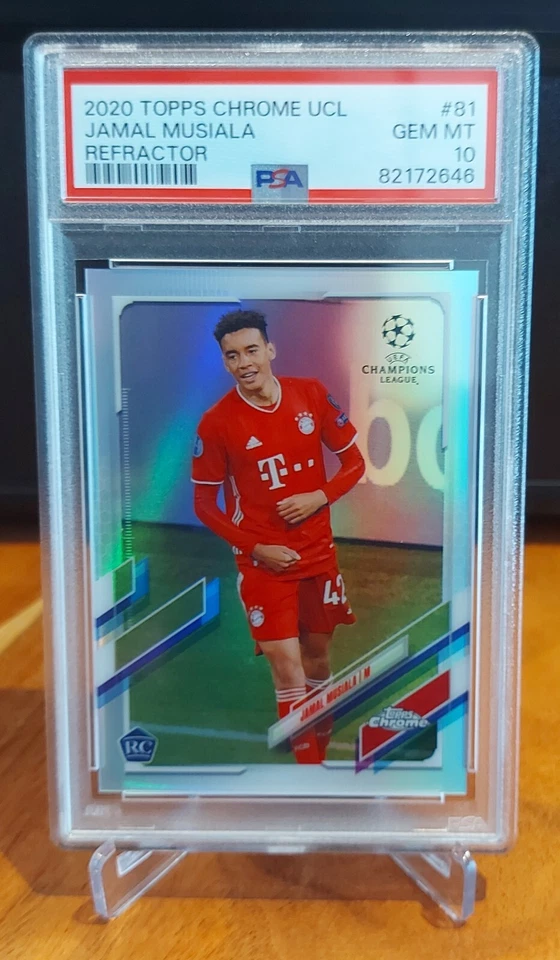 2020 Jamal Musiala Topps Chrome Refractor Rookie RC PSA 10 - Image 1 of 2
