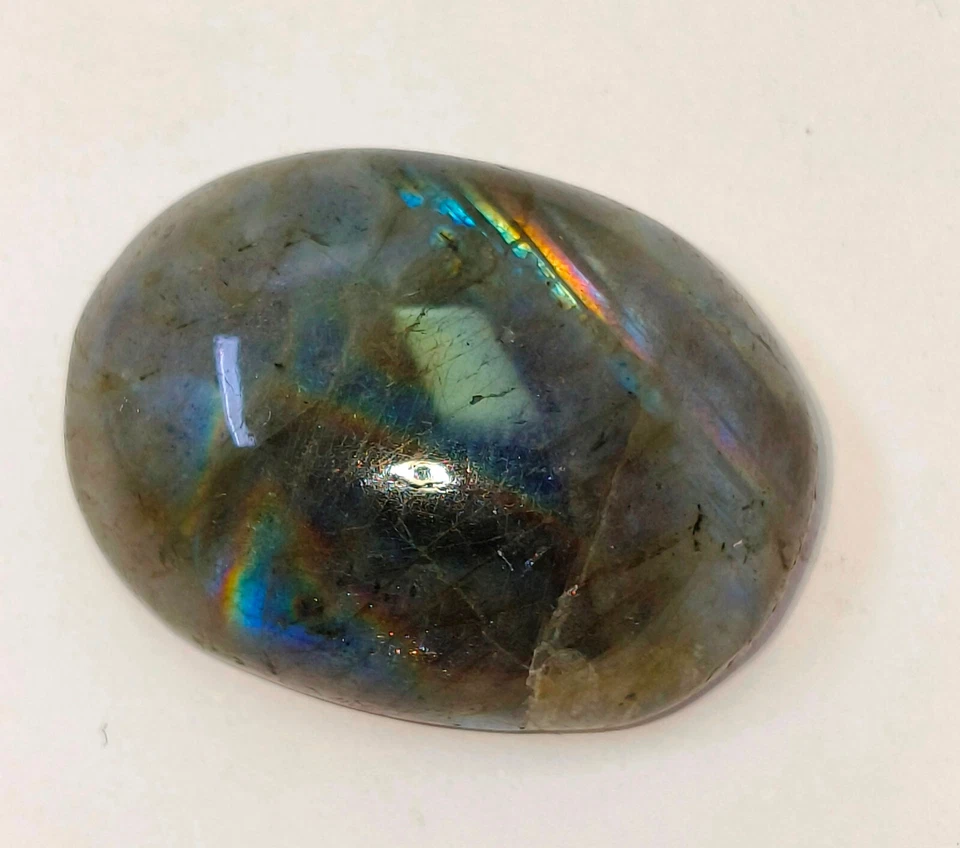 Cabochão polonês de carne azul labradorita natural pedra preciosa solta H11 - Imagem 1 de 4