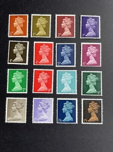 GB QEII, 1967, Pre Decimal Machin’s Set of 16 SG723 - SG744, Fine Mint, MM - Picture 1 of 1