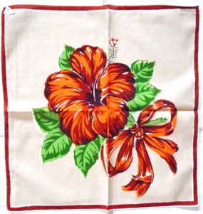 14 1/2" HAND ROLLED HEM HERRMANN VINTAGE HANDKERCHIEF HANKIE HANKY w/tag - Picture 1 of 2