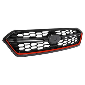 For Subaru WRX/WRX STI 2018-2020 Black Front Bumper Upper Grille W/Red Trim - Picture 1 of 11