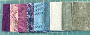 FQ FAT QUARTER BUNDLE 9 FQ PIECES COTTON FABRIC - Picture 1 of 4