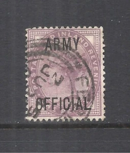 GREAT BRITAIN SCOTT O55 USED FINE - 1896 1p LILAC ARMY OFFICIAL ISSUE - Picture 1 of 2