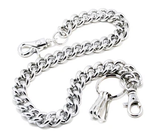DK Heavy Simple Biker Trucker Keychain Key Jean Wallet Chain (23") SLV NCS88 - Picture 1 of 4