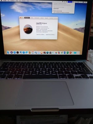 Macbook Pro A1278 2010 13,3" CORE DUO 2,6Ghz 6gb SSD 480gb  Mac Osx Mojave - Immagine 1 di 4