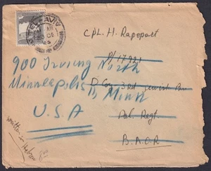 ISRAEL (PALESTINE) (ITEM0326) 1946 Sent from Palestine to  (See Description) - Picture 1 of 2