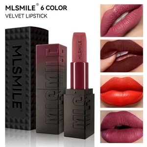 Shine at Xmas: 6-Color Embossed Matte Lipstick Highly Pigmented & Hydrating - Picture 1 of 28