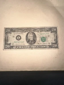 $20 Bill Series 1985 Fancy Serial Number REPEATER  & 4 of a kind Mint San Fran - Picture 1 of 12