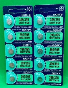 Genuine Sony SR927/W/SW 399/395 AG7 1.55V Silver Oxide Battery x10 UK SAME DAY - Picture 1 of 2