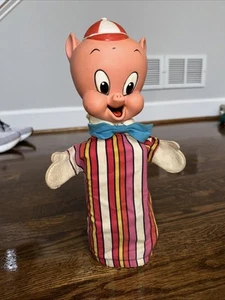 Viltg Porky Pig 1964 Rubber Face Mattel Hand Puppet Warner Bros.- - Picture 1 of 1