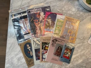 Lot of 10 New Vintage Folk Art Dolls Sewing Craft Patterns Kits Uncut - Charming - Picture 1 of 11