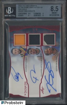 Parche deportivo ITGU 2024 rojo curry Antetokounmpo Durant (6) automático 1/4 BGS 8,5 Foto 1 de 4