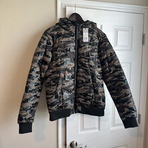 G-Star RAW Whistler Meefic Jacket Mens Medium Camo Quilted Hooded Water Repellen - Picture 1 of 8