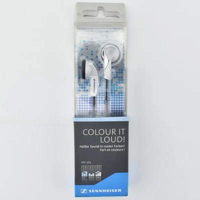 Sennheiser Colour It Loud MX 365 White Wired Earphones In Ear Headphones MX365 - Image 1 of 4
