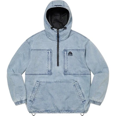🔥 Size L - Supreme x Nike ACG Denim Pullover Washed Blue FW22 DN3245-469 NEW - Image 1 of 4
