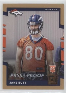 2017 Panini Donruss Rookies Retail Press Proof Bronze Jake Butt #394 Rookie RC - Picture 1 of 4
