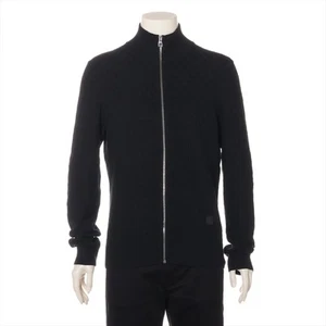 Louis Vuitton Cotton & Wool Knit jacket M Men's Black No brand tag HBN46WF99 Dam - Picture 1 of 7