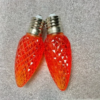 Minleon SMD LED Replacement Bulbs Dimmable Orange C9 50 Pack Christmas Lights - Image 1 of 3