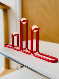 Lampada candelabro LED Ikea x Gustaf Westman Vinterfint Strala metallo rosso 10606876 - Foto 1 di 22