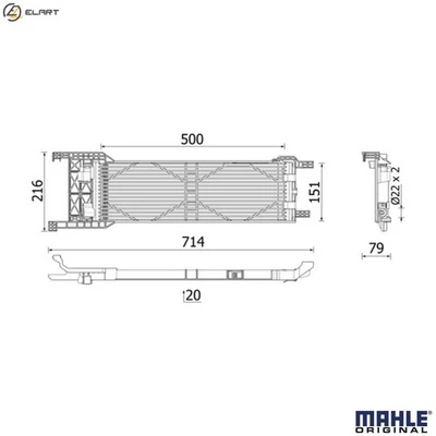 OIL COOLER AUTOMATIC TRANSMISSION CLC 330 000P FOR ALFA ROMEO EC2 2.0L 4cyl 2.9L - Image 1 of 4