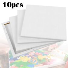 10PCS 20x20cm Blank Artist Canvas Art Board Plain Painting Stretched Framed