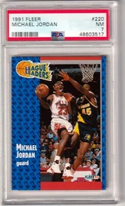 MICHAEL JORDAN -- 1991/92 FLEER -- #220 -- PSA NM 7 - Picture 1 of 1