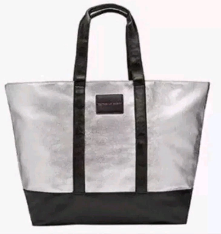 Victoria's Secret Limited Edition Silver Weekender Tote Bag 2017