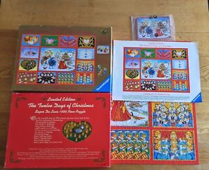 V Rare 12 days Of Christmas Ltd Ed Ravensburger 1000 Jigsaw Puzzle 100% Complete