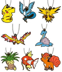 Pokemon Rubber Mascot Vol 3 Keychain Figure Bandai Gashapon Toys set of 8 - Picture 1 of 10