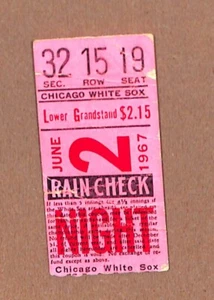 6/2/1967 KANSAS CITY ATHLETICS @ CHICAGO WHITE SOX TICKET STUB - Picture 1 of 1
