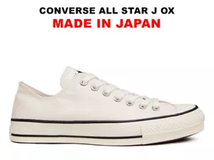 Lona Converse All Star J OX Blanco Lo Hecho en Japón Unisex EE. UU. 3.5-11.5 Nuevo - Imagen 1 de 12