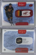 2015-16 Upper Deck Ice Frozen Fabrics Red Patch /15 Pavel Bure #PB Patch HOF