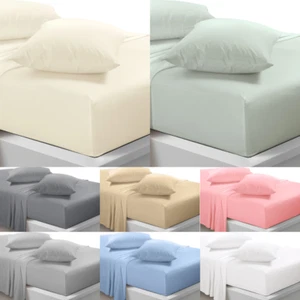 Microfiber Extra Deep Fitted Sheet Bed Mattress Cover Single Double Super King - Picture 1 of 38
